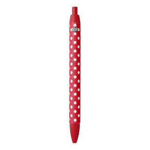 Stylo Noir U choisir Arrière - plan Couleur Pois blanc