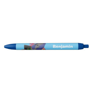 Stylo Noir Un requin drôle en regardant la bande dessinée de 