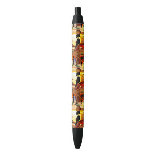Stylo Noir Une belle femme africaine Silhouette sur les solei