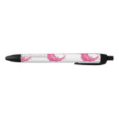 Stylo Noir Unicorne magique rose personnalisée (Bas)