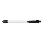 Stylo Noir Unicorne magique rose personnalisée (Dos)