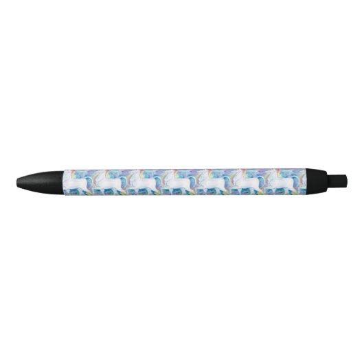 Stylo Noir Unicornes aquarelle (Devant)