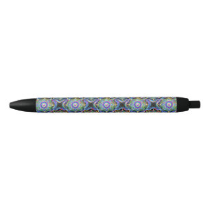 Stylo Noir Univers Mandala Couleurs Psychédéliques