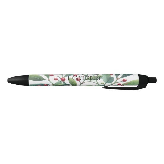 Stylo Noir Vacances personnalisées Mistletoe Green (Bas)