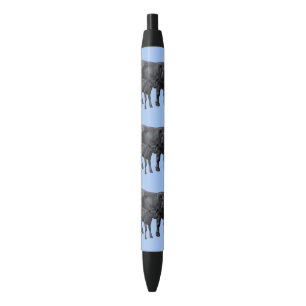 Stylo Noir Vache Angus Noire et veau mignon