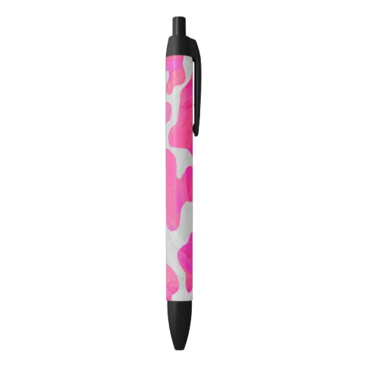 Stylo Noir Vache rose et blanc chaud (Bas (Vertical))