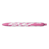Stylo Noir Vache rose et blanc Silhouette (Dos)