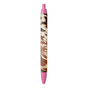 Stylo Noir Vachette blanche Brown Western