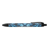 Stylo Noir Vague de soie bleue (Haut)