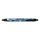 Stylo Noir Vague de soie bleue (Dos)