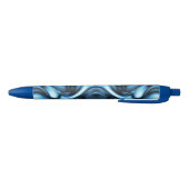 Stylo Noir Vague de soie bleue (Bas)
