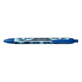 Stylo Noir Vague de soie bleue (Dos)