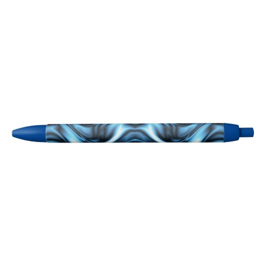 Stylo Noir Vague de soie bleue (Devant)