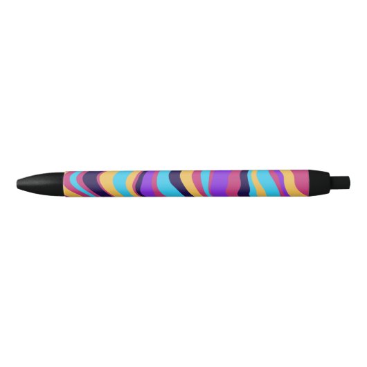 Stylo Noir Vagues Abstraites (Devant)