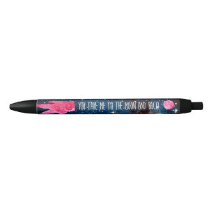 Stylo Noir Valentin, tu m'emmènes sur la lune et retour !