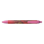 Stylo Noir Valentines dorées et rouges (Dos)