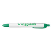 Stylo Noir Végétal blanc et vert typographie moderne (Bas)