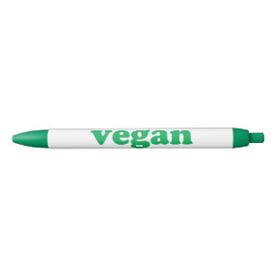 Stylo Noir Végétal blanc et vert typographie moderne