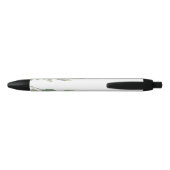 Stylo Noir Verdure aquarelle personnalisée (Dos)