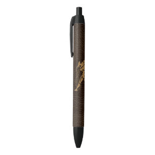 Stylo Noir Verseau simili cuir