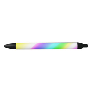 Stylo Noir Vert bleu arc-en-ciel texture abstraite motif art