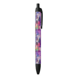 Stylo Noir Vert de conception, aquarelle pourpre de texture