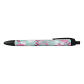 Stylo Noir vert fleurs (Haut)
