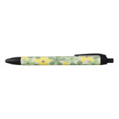Stylo Noir Vert jaune rétro Y2K les années 70 Fleur Motif (Haut)