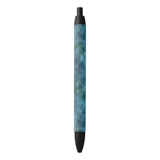 Stylo Noir Vert Turquoise Aqua Bleu Terre Marbre Océan Abstra (devant Vertical)
