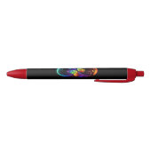 Stylo Noir Vibrant infinity with rainbow butterfly on black (Bas)