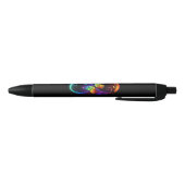 Stylo Noir Vibrant infinity with rainbow butterfly on black (Bas)