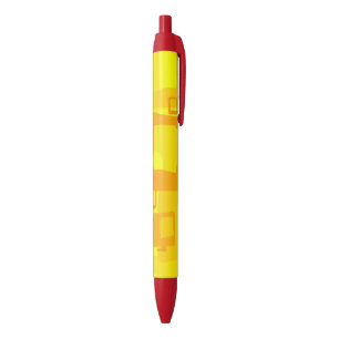 Stylo Noir Vibrant Sunshine Flow – Formes d'art abstrait mode