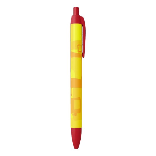 Stylo Noir Vibrant Sunshine Flow – Formes d'art abstrait mode (Bas (Vertical))