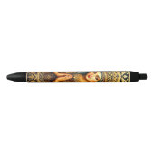 Stylo Noir Vierge Marie Révérence Dorée (Devant)