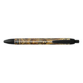 Stylo Noir Vierge Marie Révérence Dorée (Dos)