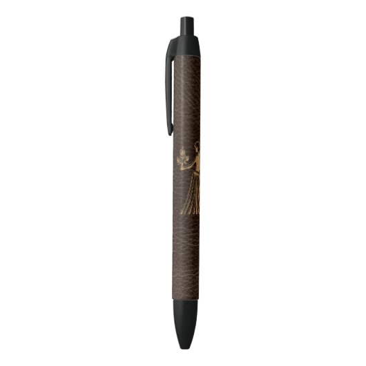 Stylo Noir Vierge simili cuir (Haut (Vertical))