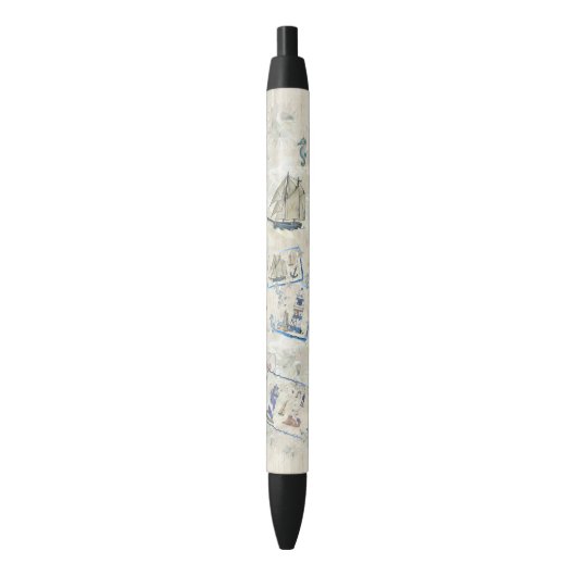 Stylo Noir Vintag maritime (devant Vertical)