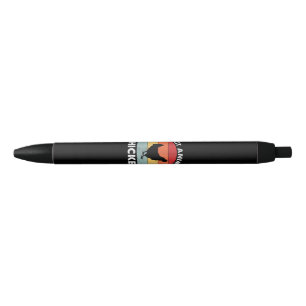 Stylo Noir Vintage Mon Esprit Animal est un poulet