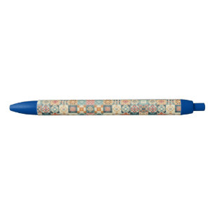 Stylo Noir Vintage, patchwork, paré