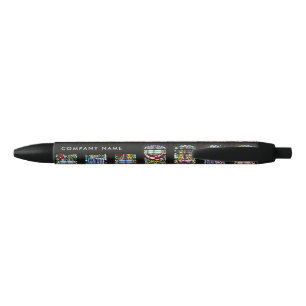 Stylo Noir Vintage Verre Tiré Société/Événement