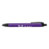 Stylo Noir Violet foncé avec cercles noirs (Haut)