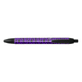 Stylo Noir Violet foncé avec cercles noirs (Dos)