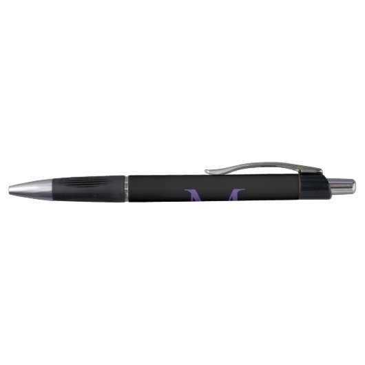 Stylo Noir violet violet Monogramme Nom du script Style (Haut)