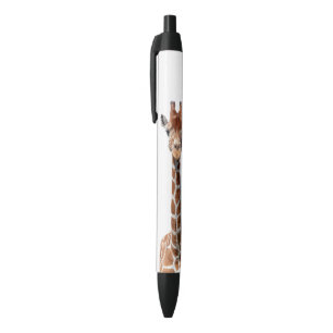 Stylo Noir Visage mignon de girafe