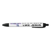 Stylo Noir VIVEZ et AIMEZ COMME JÉSUS avec la croix (Bas)