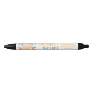 Stylo Noir Voici le baby shower de garçon de chou du soleil