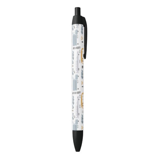 Stylo Noir Voitures mignonnes dans le Motif de la circulation (Bas (Vertical))