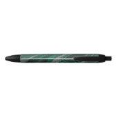 Stylo Noir Vos initiales Monogramme Vert Marbré (Dos)