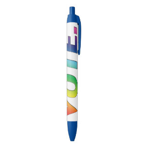Stylo Noir "vote" - Fierté arc-en-ciel couleurs lgbtq lgbt