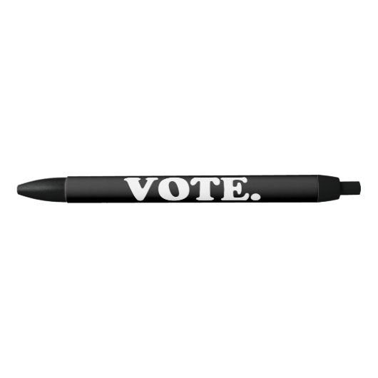 Stylo Noir "vote" - noir blanc (Devant)